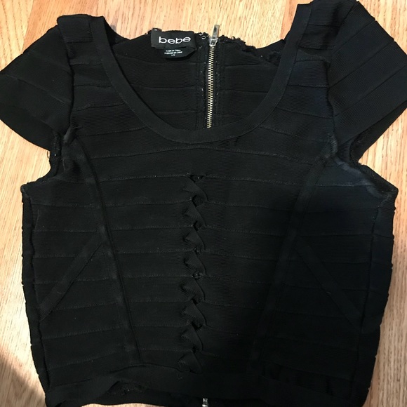 Bebe CUTOUT DETAIL BANDAGE TOP - Picture 6 of 8